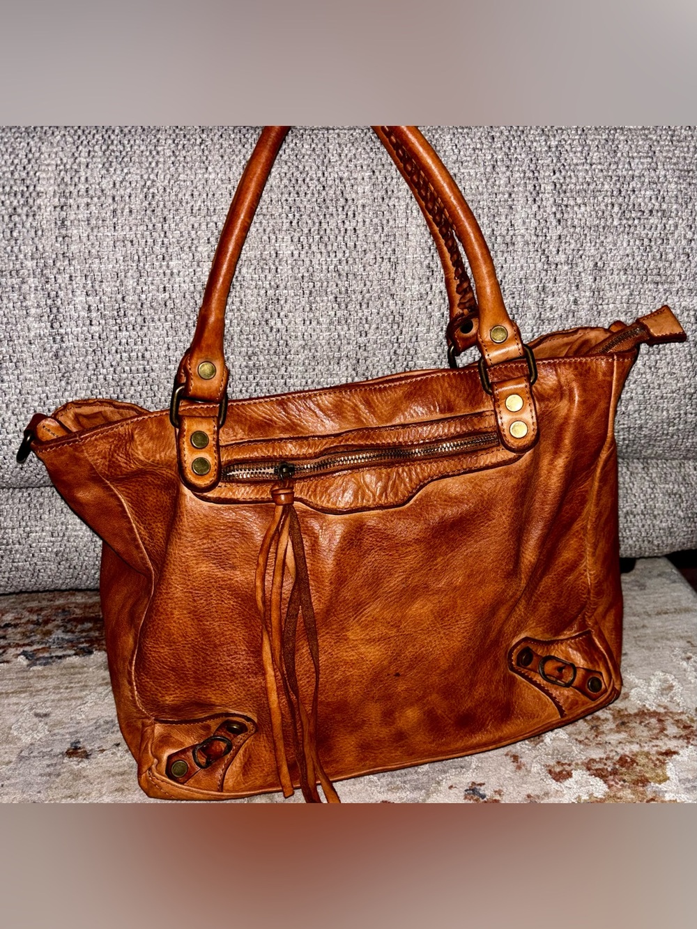 Mia Tomazzi Comasina Genuine Leather Tote Bag